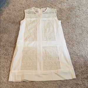 J.Crew Cream and White Lace Shift Dress